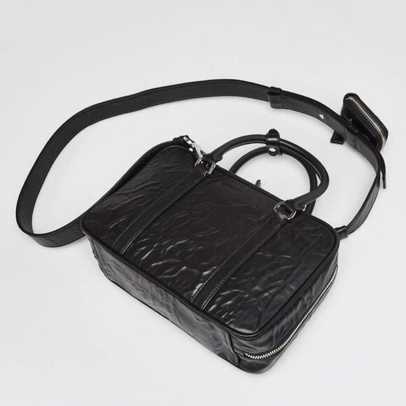 Prada Black Antique Nappa Leather Top Handle Bag 1BB092 - Picture 3 of 12